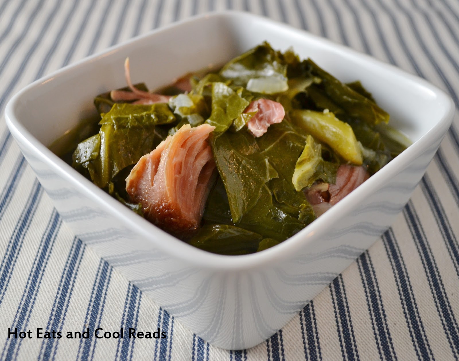 Hot Eats and Cool Reads Collard or Turnip Greens with Smoked Turkey Recipe