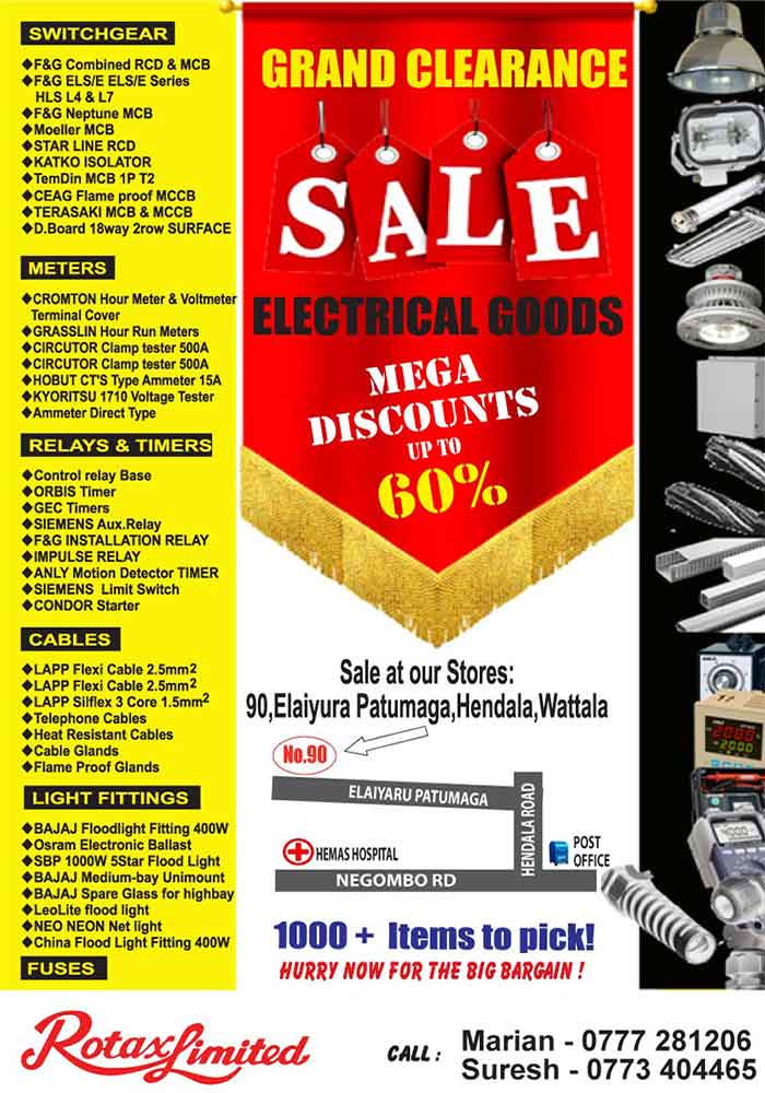 Grand Clearance Sale – Electrical Goods