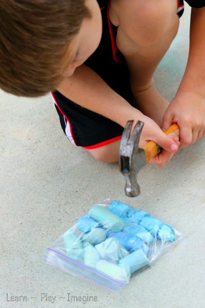 Homemade Chalk Powder - Laughing Kids Learn