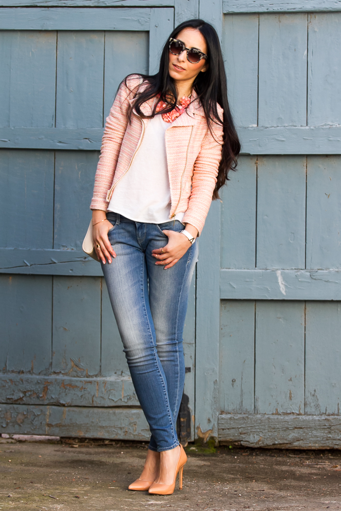 Coral Flowers And Denim With Or Without Shoes Blog Influencer