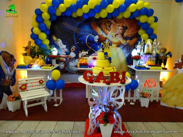 Decoração provençal Bela e a Fera- mesa do bolo Decoração provençal Bela e a Fera- festa infantil