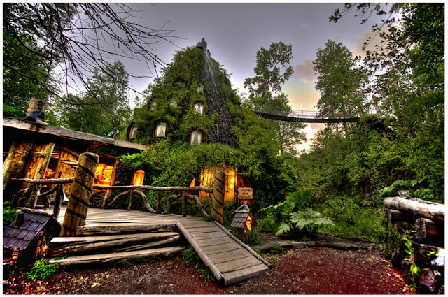 Magic mountain hotel in Chile