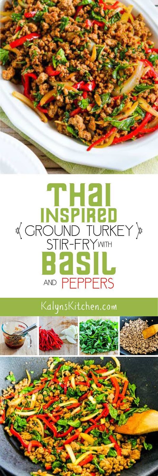 ThaiInspired Ground Turkey StirFry with Basil and Peppers Kalyn's