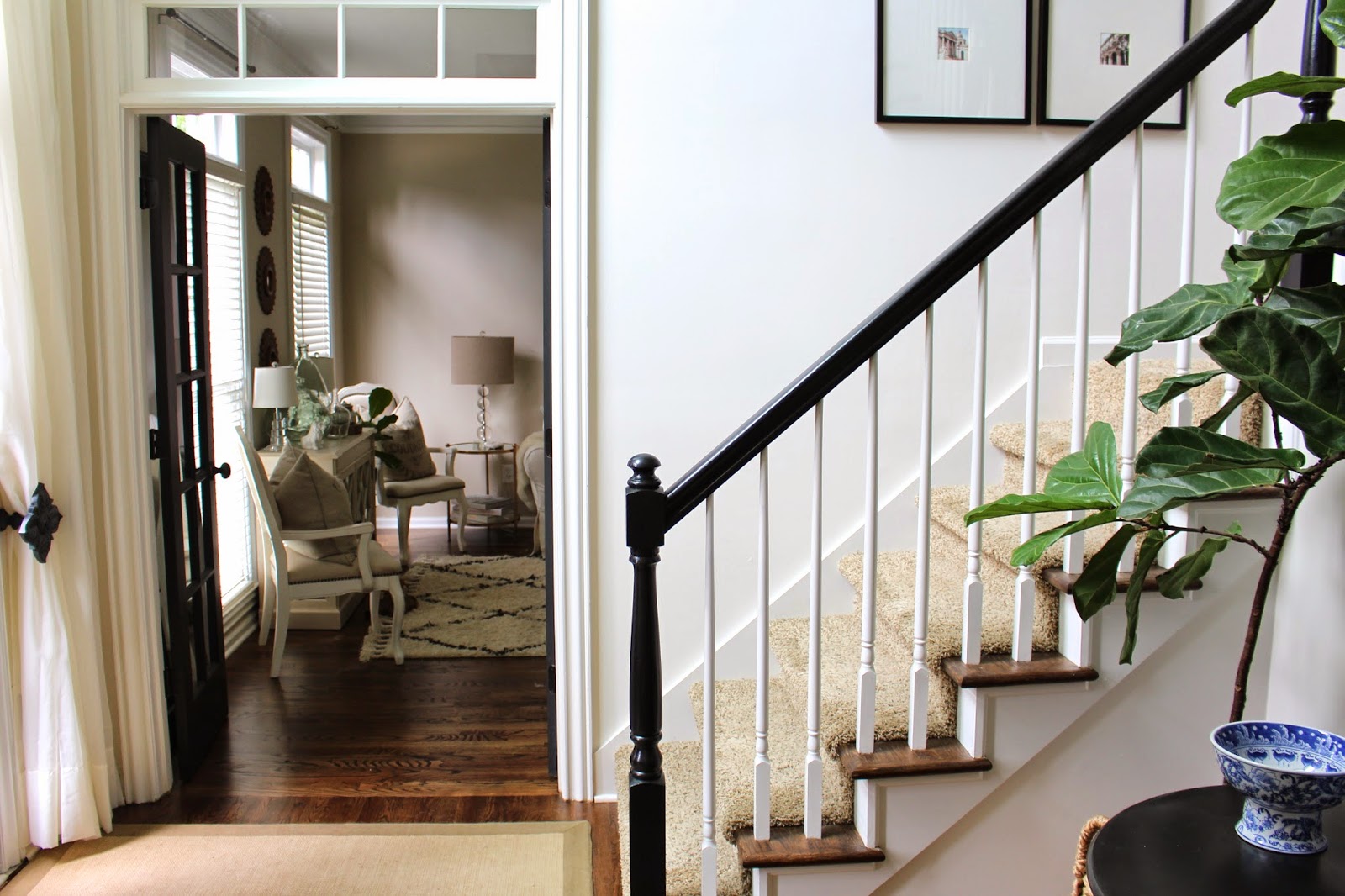 Tiffanyd: foyer changes... adding privacy, texture, and a new (old ...