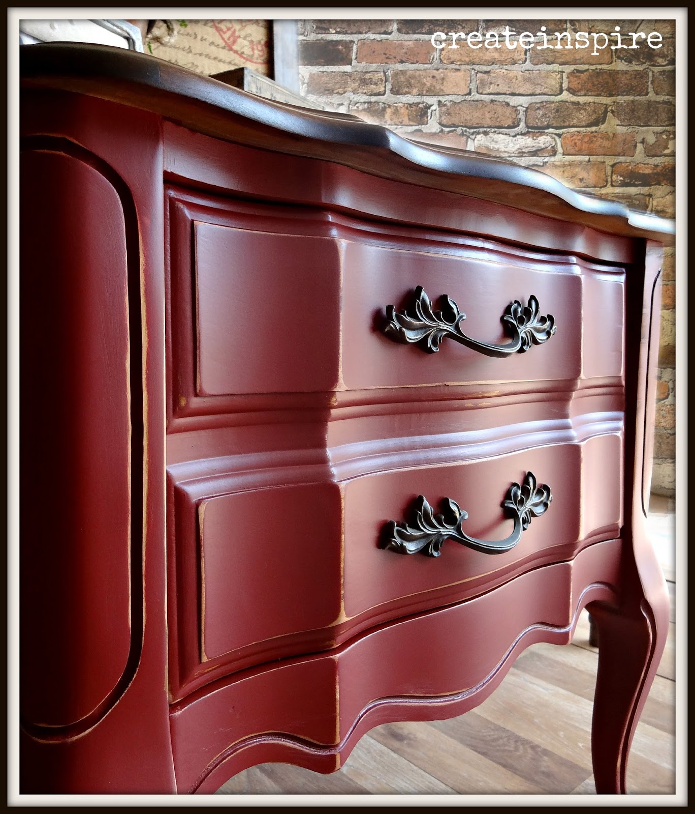 {createinspire} Bassett Side Table in Tuscan Red