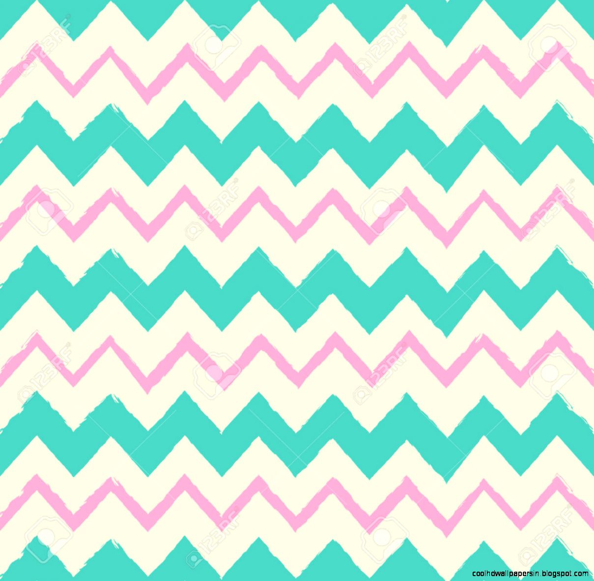 Seamless Chevron Pattern In Turquoise Blue Pink And Cream Royalty Seamless Chevron Pattern In Turquoise Blue Pink And Cream Royalty