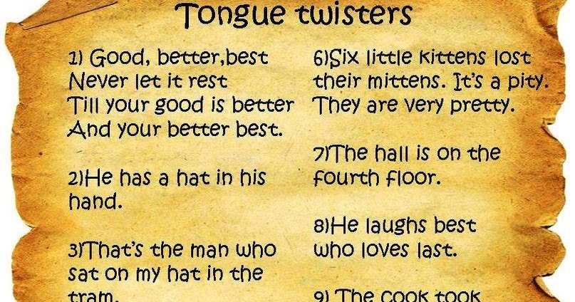 English Honori Garcia: Tongue Twister 2.