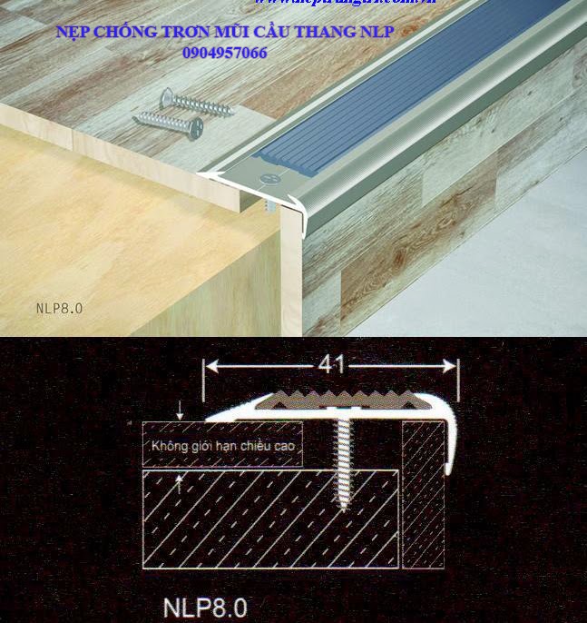 nẹp chống trơn mũi cầu thang
