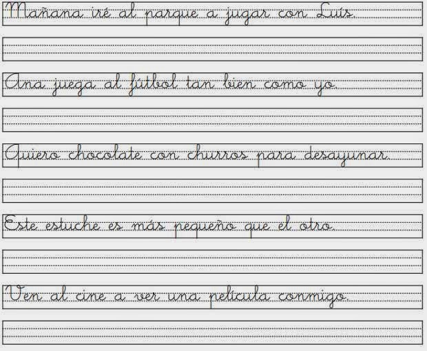 Psicopedagogía en la Educación: Ejercicios de Caligrafía