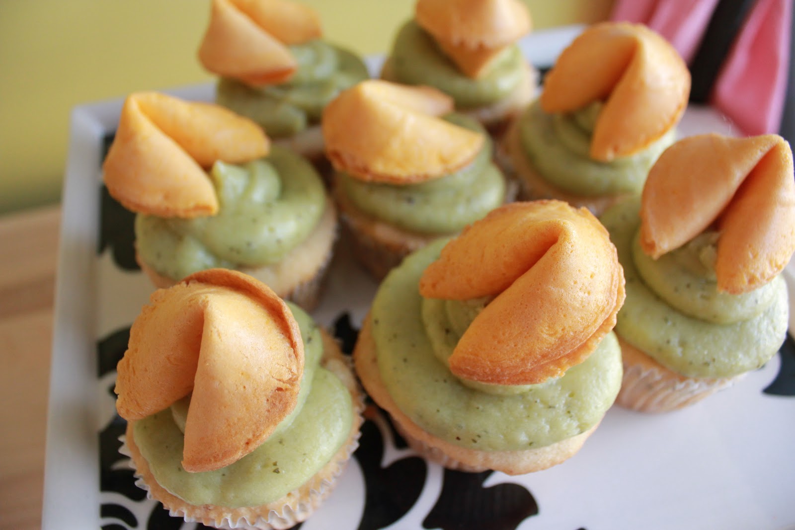 SquirrelsnSweets New Year Cupcakes Almond and Green Tea