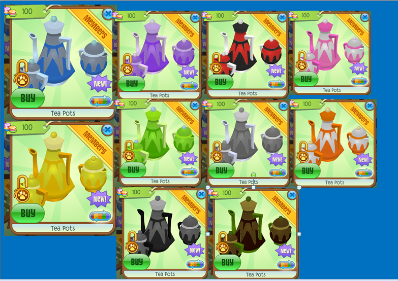 animal jam jammers! Beta Tea Pots Returning