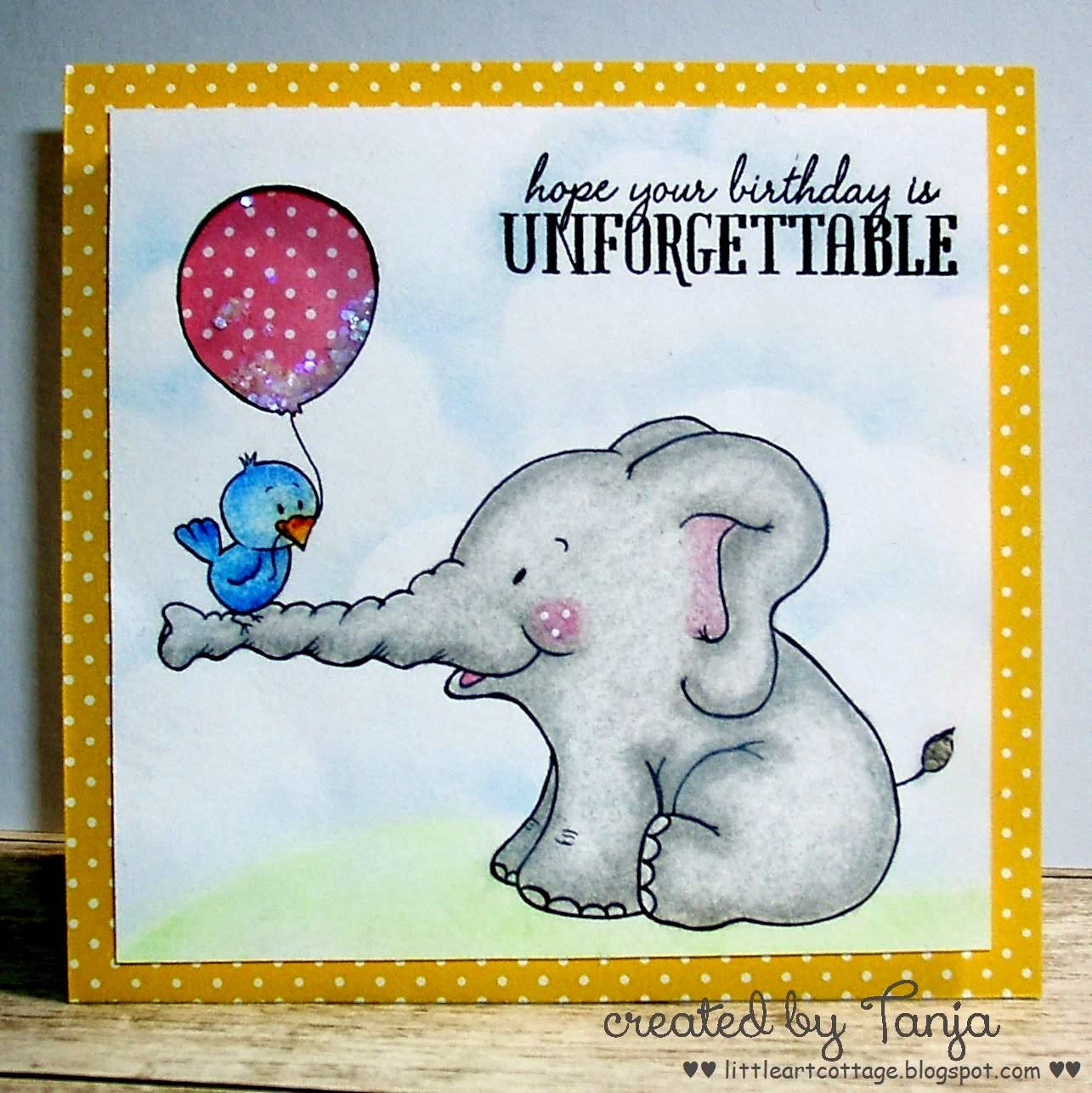 Little Art Cottage Happy Birthday Elephant