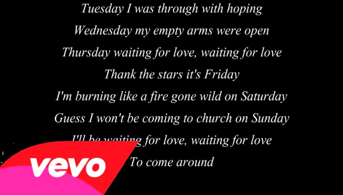 Waiting For Love Avicii Lyrics YouTube Waiting For Love Avicii Lyrics YouTube