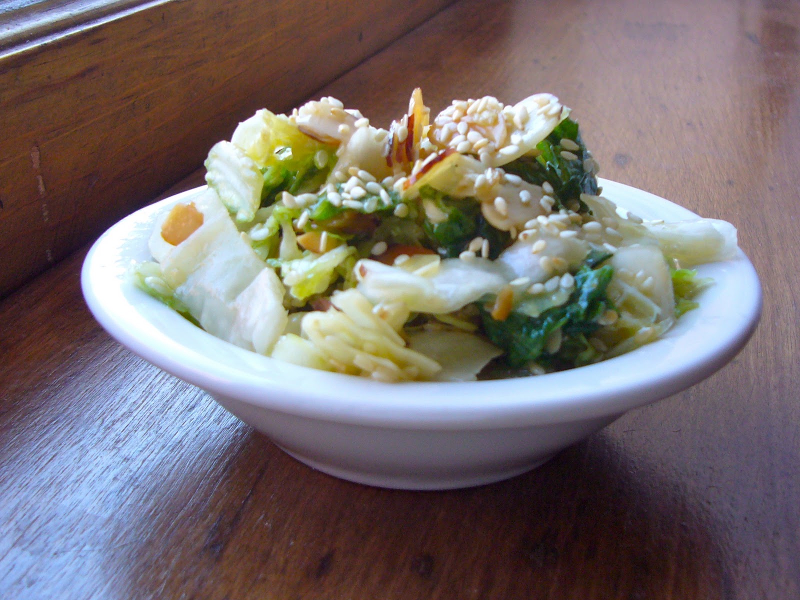 (vegan) (kitchen) (nuggets) Almond Sesame Cabbage Salad