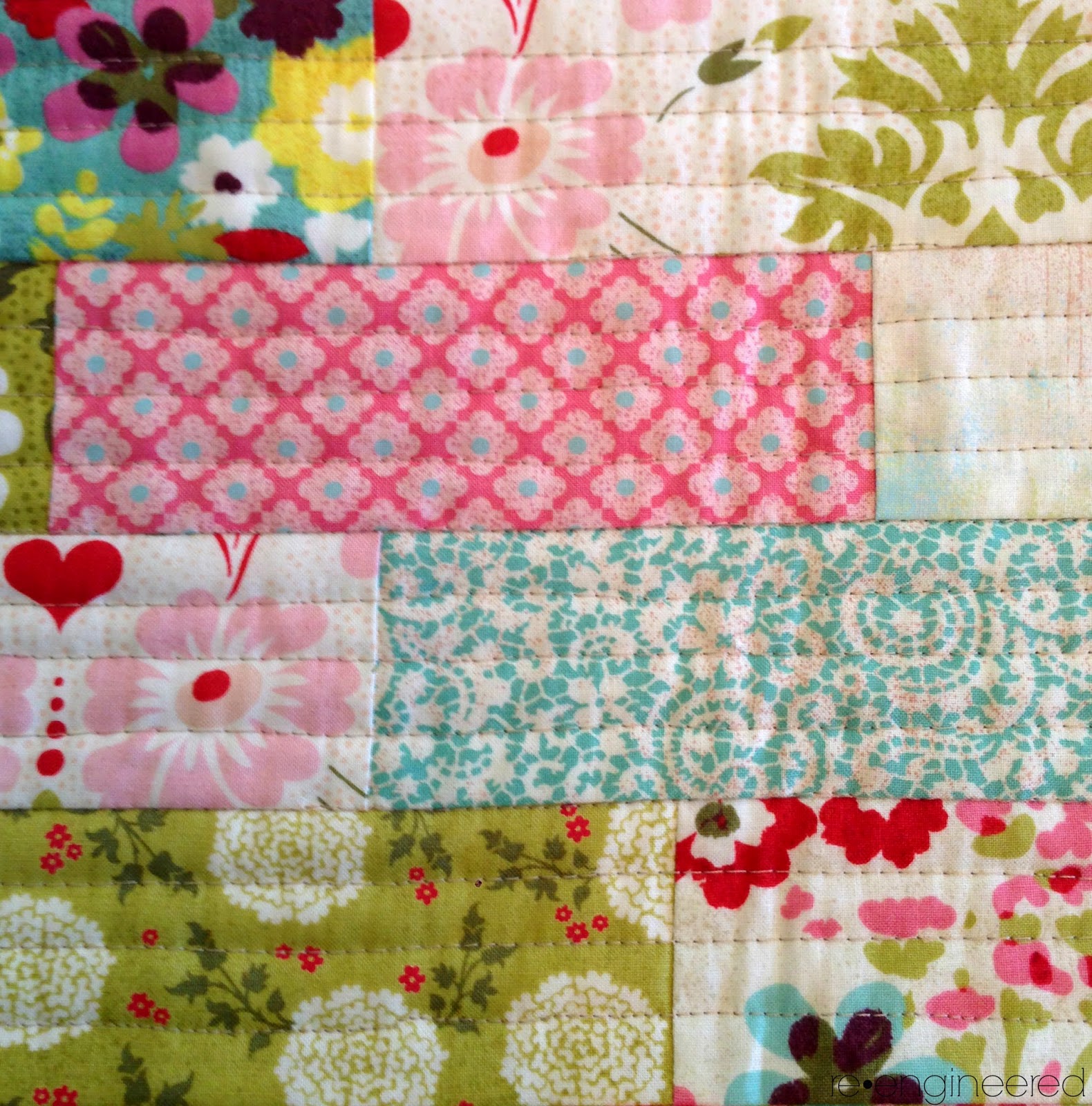 re•engineered "bricks" baby quilt