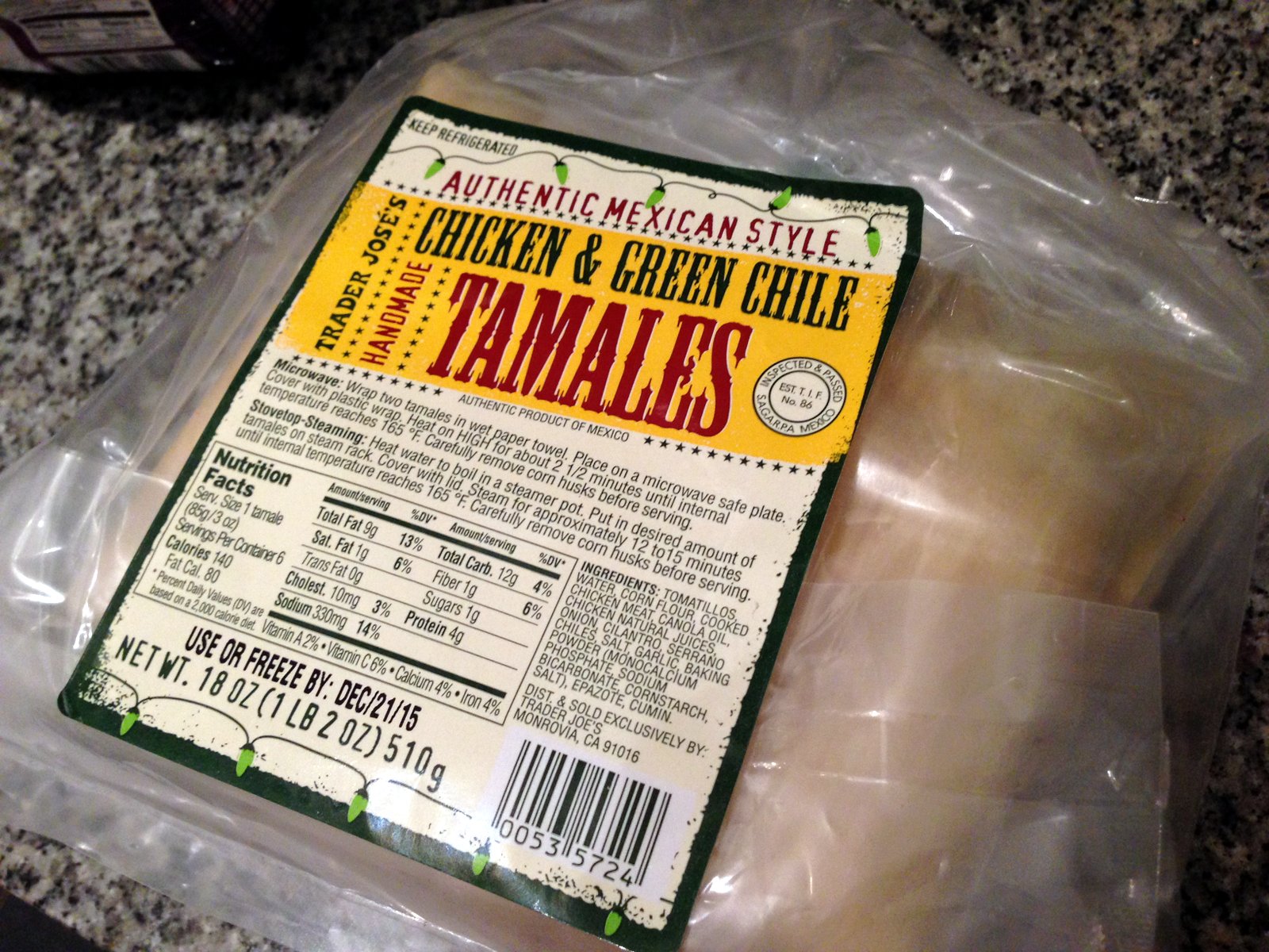 panda bytes Chicken and Green Chile Tamales