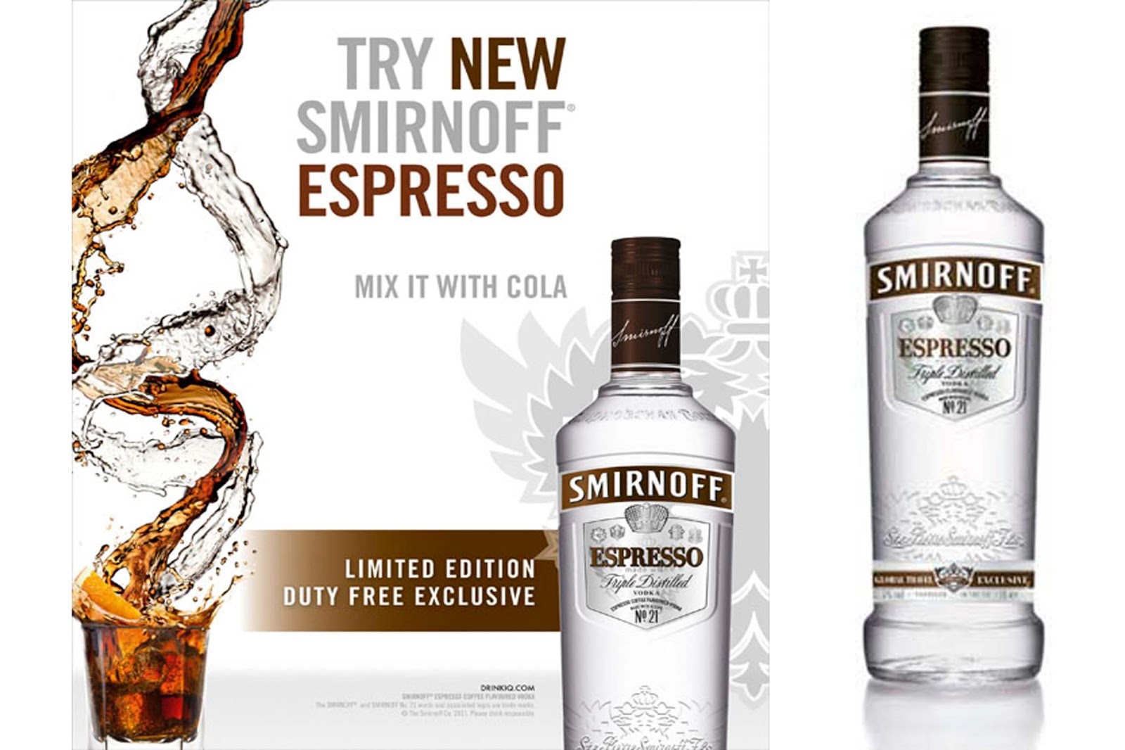 Smirnoff Vodka nuevo sabor café expresso