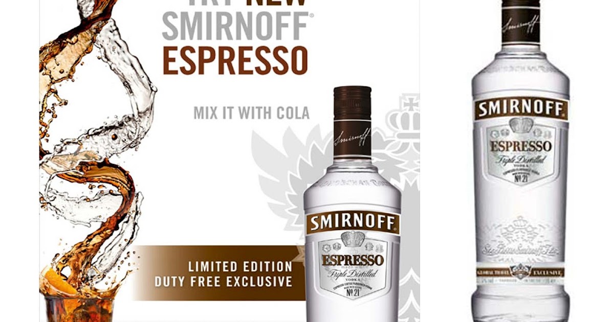 Smirnoff Vodka nuevo sabor café expresso