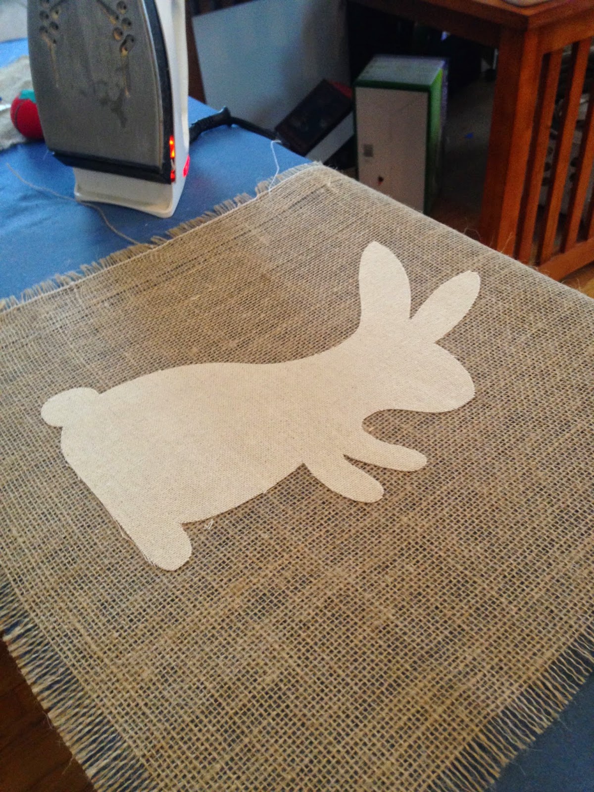 Silhouette Project Idea Easter Bunny Table Runner (Pier 1 Knockoff