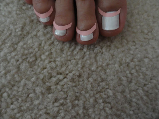 moon manicure, nail design