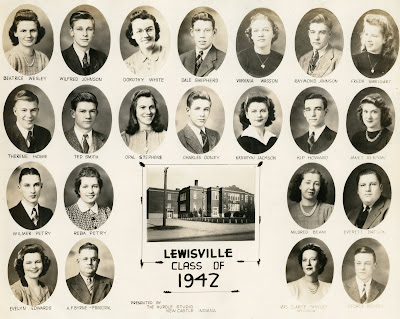 Lewisville High School Class of 1942 - Lewisville, Henry Co., Indiana