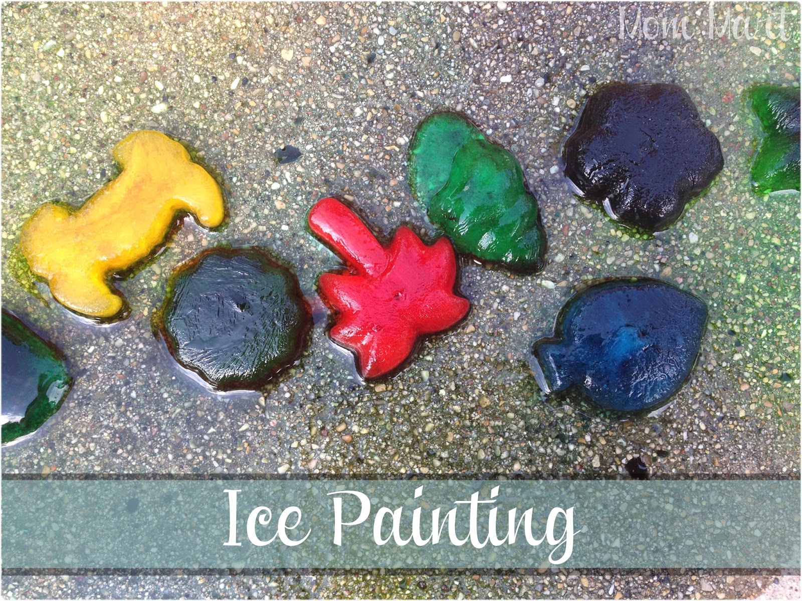 Mom Mart Ice painting outdoors with the little ones CraftsForKids