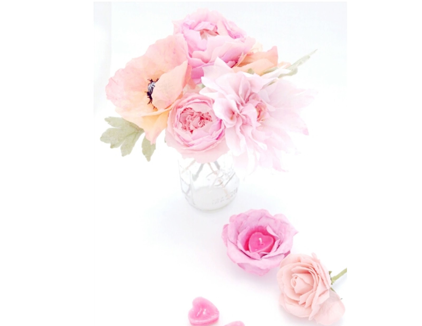 clay flower candle holder tutorial