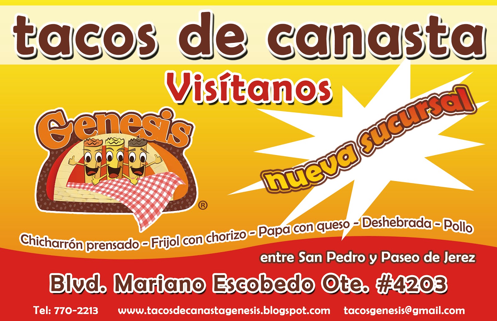 TACOS DE CANASTA GENESIS