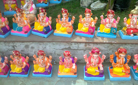 Green Ahmedabad:: eco friendly ganesh idol making at home
