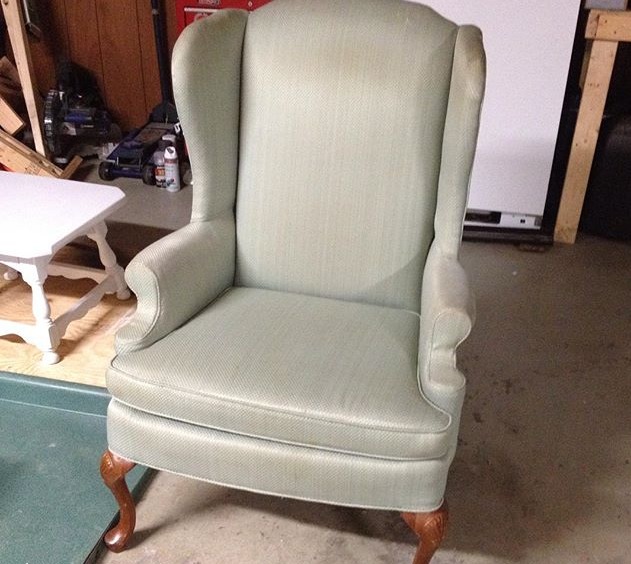 Clean House With Kids How I Painted a FabricCovered Wingback Chair