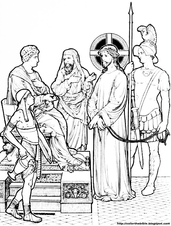 Color The Bible: Christ Before Pilate