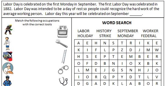 Empowered By THEM: Labor Day Activity Worksheet