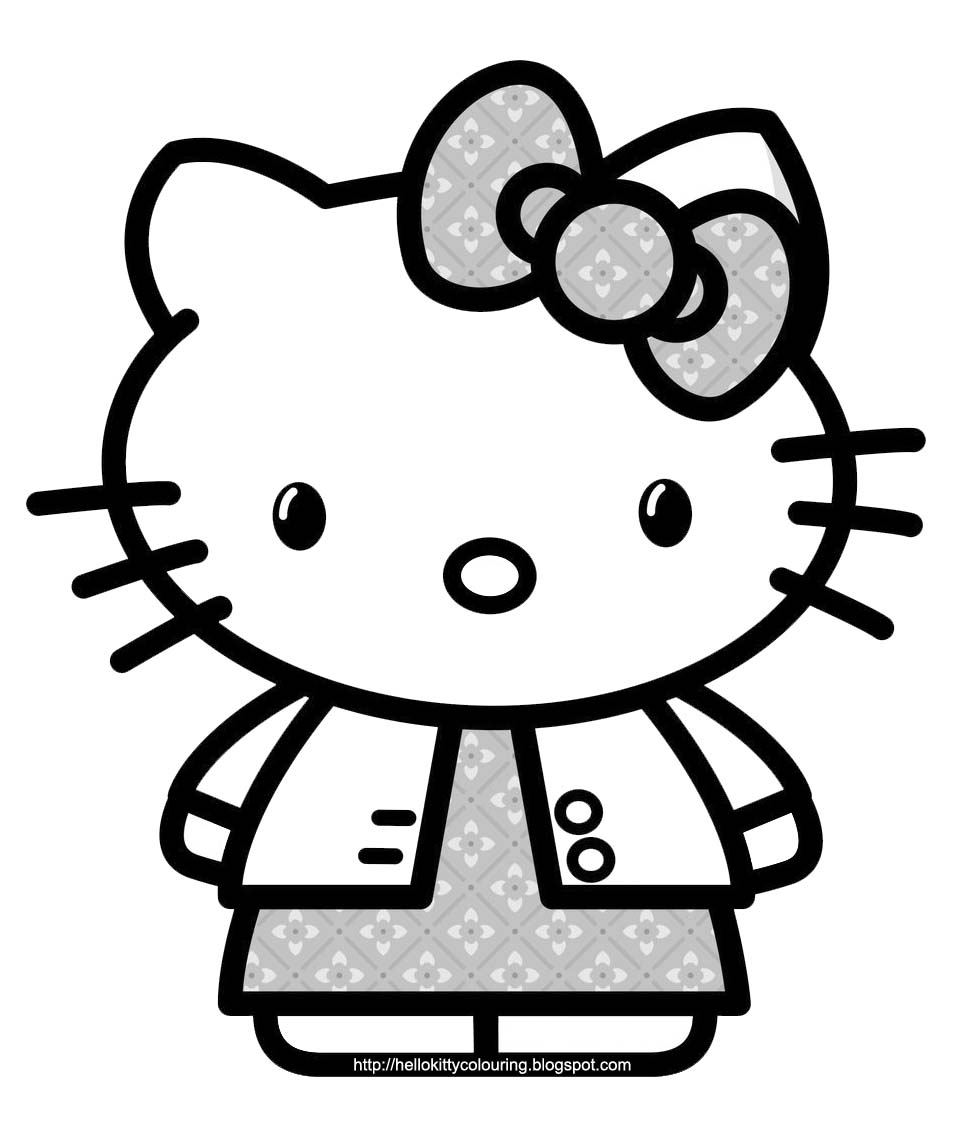 Emo Hello Kitty Coloring Pages submited images.