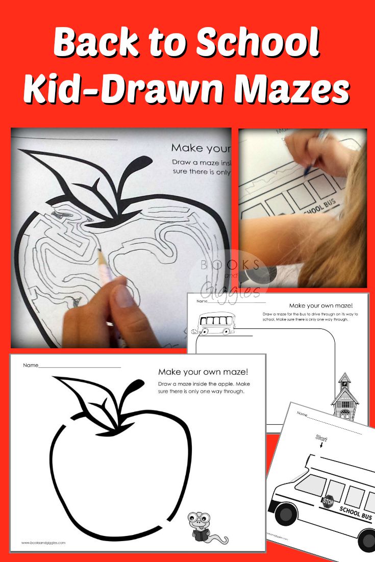draw-your-own-back-to-school-mazes for Create Your Own Maze Free Printable Draw Your Own Back-to-School Mazes for Create Your Own Maze Free Printable