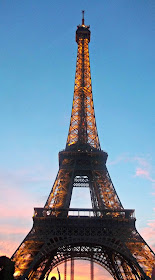 Seeing the Effiel Tower at Dusk, another must do when visiting Paris