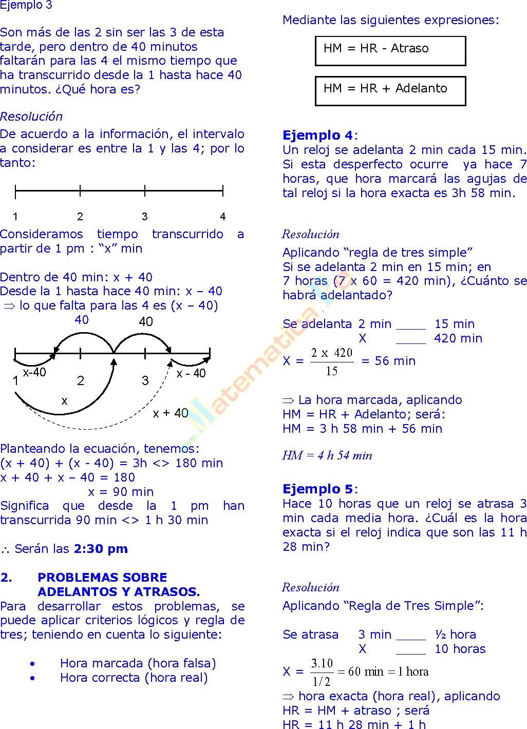Problemas De Ecuaciones 3 Eso Resueltos Pdf RELOJES , TIEMPO TRANSCURRIDO , ADELANTOS Y ATRASOS , ÁNGULO ENTRE