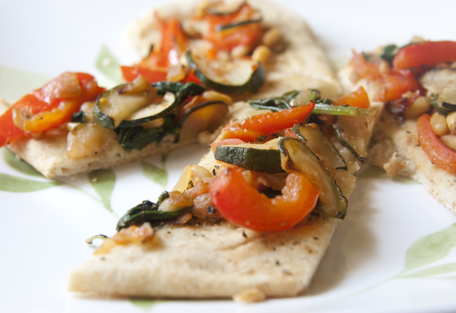 VeganFling Zucchini and Pepper Flatbread