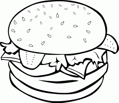 Line Drawing :: Clip Art :: Burger