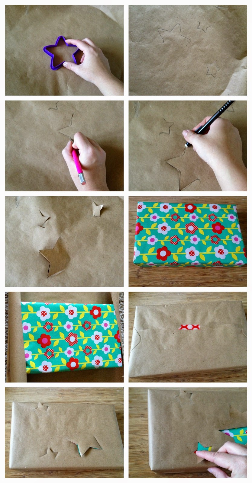 Measure out and cut your kraft paper to fit around your present.