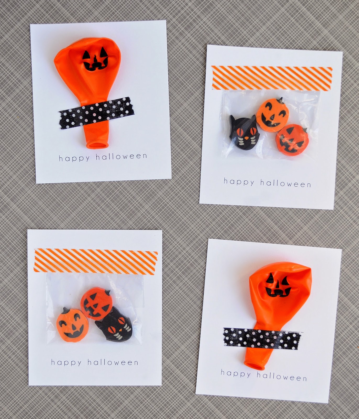 washi tape + printable halloween party favors
