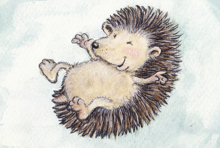 hedgehog, spring, happy, Igel, Frühling, Kinderbuchillustration, children's book illustration