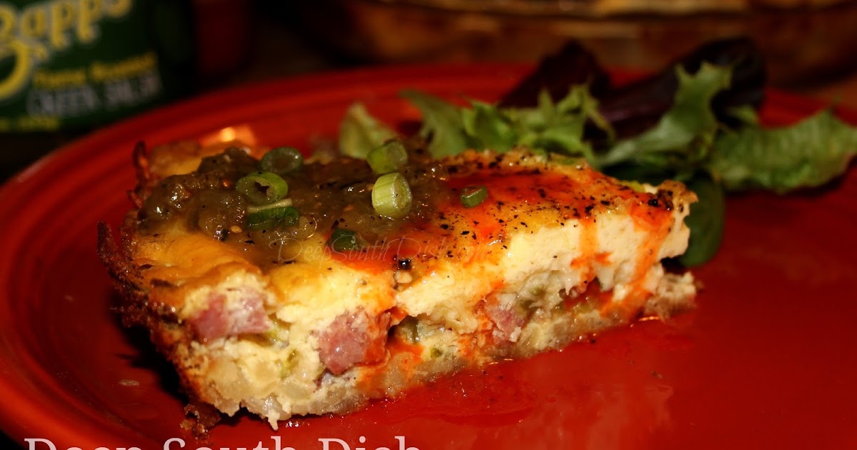 Deep South Dish Hash Brown Quiche with Andouille Sausage