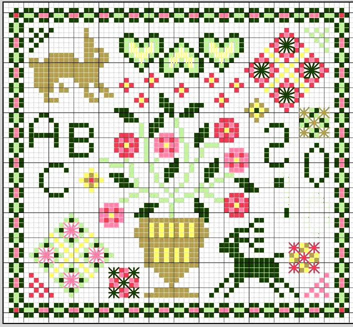 Schemi punto croce facile-imparaticci casa dolce casa | Schemi a punto