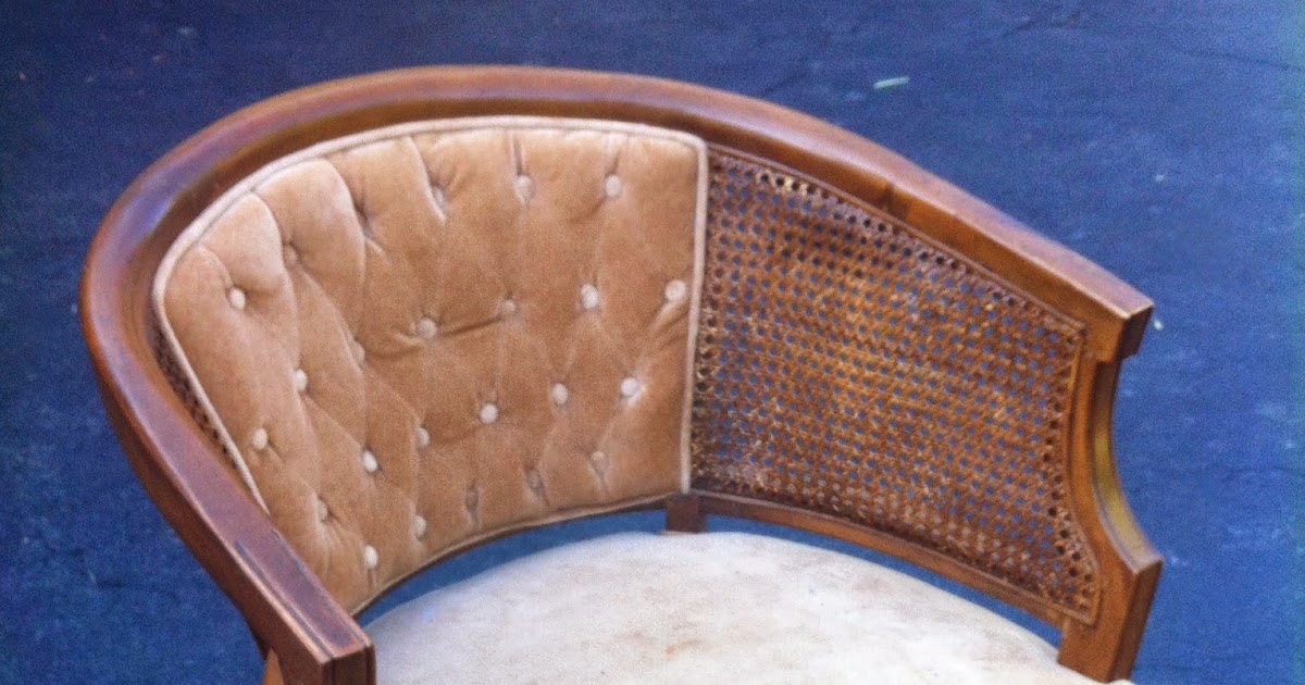 B. Creative Art with Dawn Lynn Reupholster Cane Barrel Chair Part 1