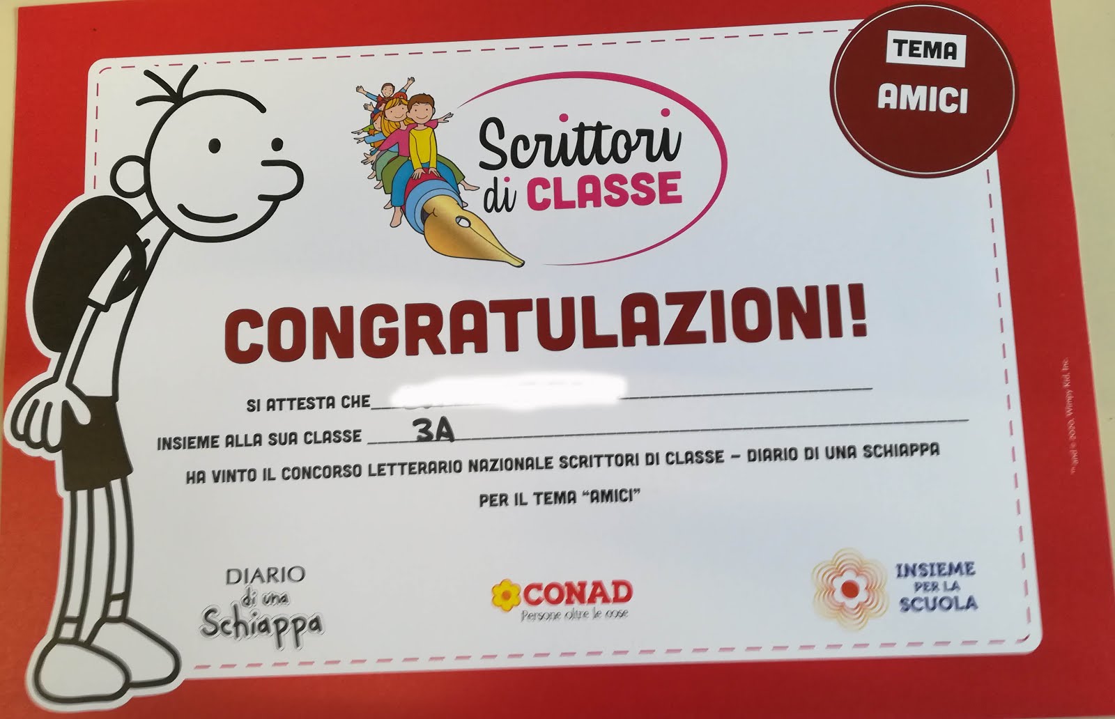 3^A classe vincitrice della VI edizione 2019/2020