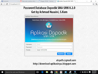 Password Database Dapodik SMA-SMA 8.2.0 Get by Achmad Husaini, S.Kom