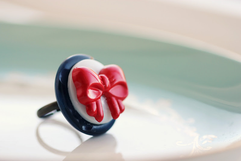 a bit of sunshine vintage button rings