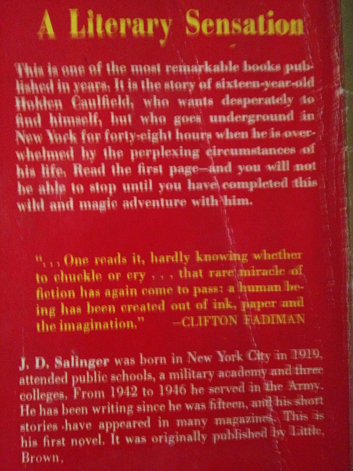 Halcyon Days: The Catcher in the Rye