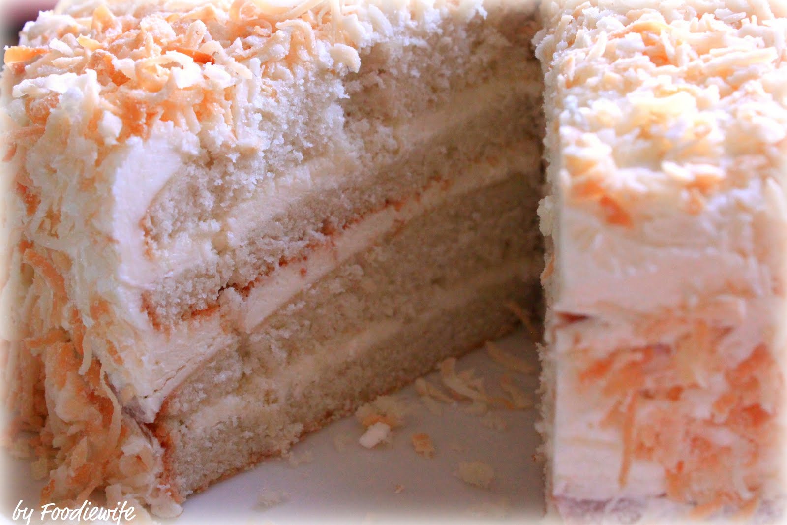 A Feast for the Eyes Coconut Layer Cake with a Swiss Buttercream Frosting
