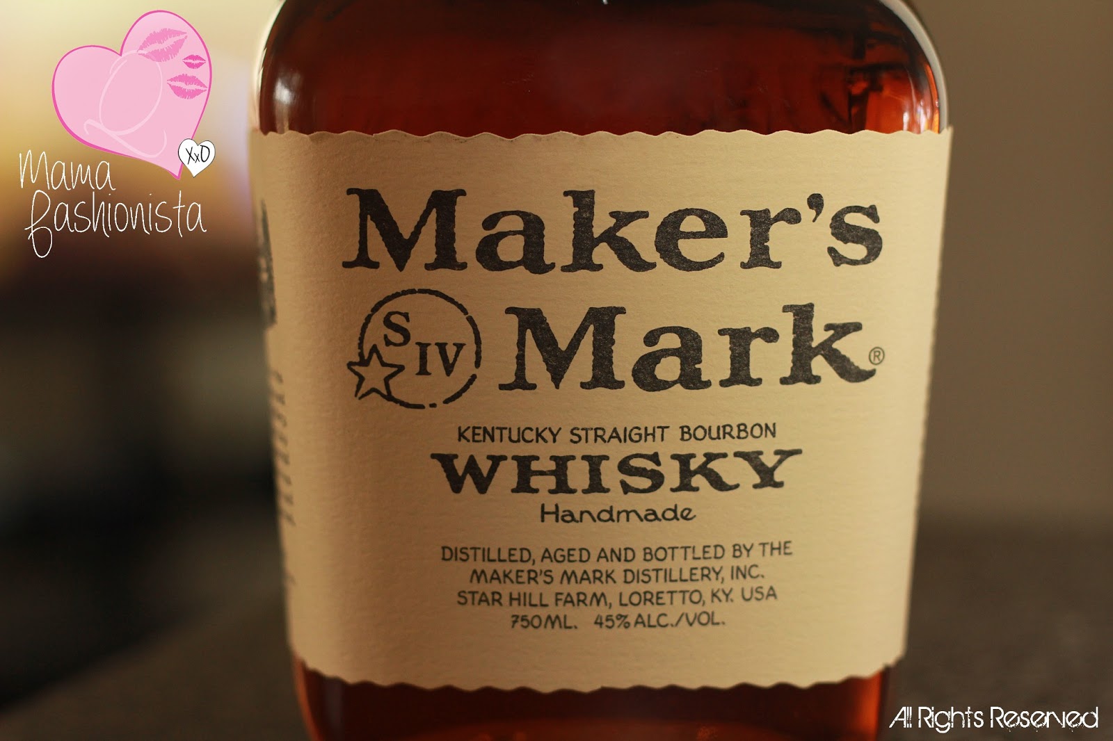 Mama Fashionista Maker's Mark AKA A Very Manly Drink of the Week